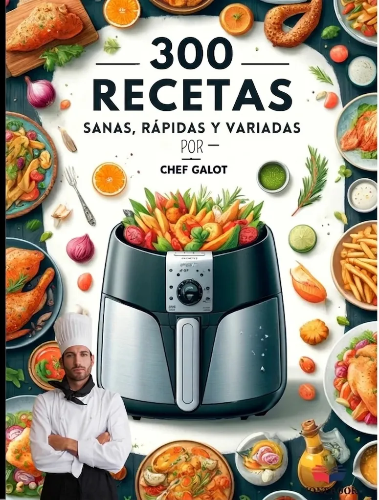 Portada Ebook 300 Recetas AirFryer por Chef Galot